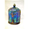 Image 3 : Carnival Glass Blue Iridescent Wafer Jar