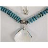 Image 3 : Santo Domingo Turquoise Inlay Shell Necklace