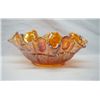 Image 1 : Vintage Carnival Glass Ruffled Bowl