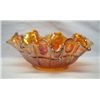 Image 2 : Vintage Carnival Glass Ruffled Bowl