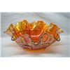 Image 3 : Vintage Carnival Glass Ruffled Bowl
