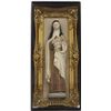 Image 1 : Vintage Gold Gilt Framed Devotional Chalk