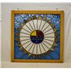 Image 1 : Framed Native American Sun God Stained Glass Art