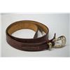 Image 2 : Cowboy Leather Belt with Sterling Ranger Buckle