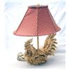 Image 2 : Composition Rooster Lamp with Gingham Shade