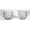 Image 1 : Antique German Cut Glass Creamer and Sugar