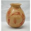 Image 1 : Mata Ortiz Red on Tan Geometric Jar by M. M. Tena
