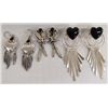Image 2 : 5 Pr Navajo Sterling Earrings, Multi-Stone