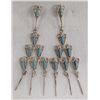 Image 1 : Zuni Sterling Needlepoint Turquoise Earrings