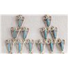 Image 2 : Zuni Sterling Needlepoint Turquoise Earrings