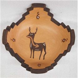 Zia Miniature Kiva Deer Pottery Dish by Peynetsa