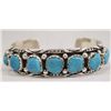 Image 1 : Navajo Sterling Turquoise Bracelet by T. Singer