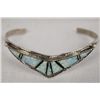 Image 2 : Zuni Sterling Silver Opal Bracelet by H. Addikie