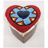 Image 1 : Hand Beaded Wooden Heart Box by Kills Thunder