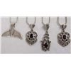 Image 1 : Collection of 4 Sterling Silver Necklaces