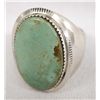 Image 1 : Navajo Silver Landers Turquoise Ring, Size 12.25