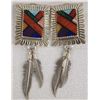 Image 1 : Quoc Turquoise Sterling Stone to Stone Earrings