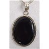 Image 1 : Sterling Silver and Onyx Designer Necklace