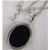 Image 2 : Sterling Silver and Onyx Designer Necklace