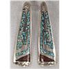 Image 1 : Navajo Sterling Silver Chip Inlay Earrings