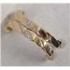 Image 1 : Vintage 14Kt Diamond and Half Hoop Earrings