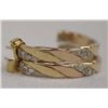 Image 2 : Vintage 14Kt Diamond and Half Hoop Earrings