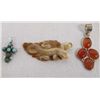 Image 1 : 3 Pendants, Some Sterling, Multi-Stone