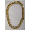 Image 1 : Unusual Goldtone 5 Strand Snake Chain Necklace