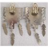 Image 2 : Navajo Sterling Gold Lip Shell Clip On Earrings