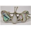 Image 1 : Mexican Sterling Silver Inlay Butterfly Bracelet