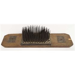 Antique Turn of the Century Flax  Carder Spinning Work Tool