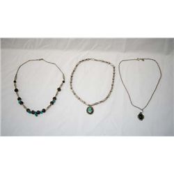 Navajo Sterling Necklaces, Multi-Stone