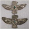Image 2 : 3 Vintage Sterling Turquoise Charm Pendants