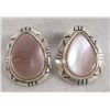 Image 1 : Navajo Sterling and Pink Mother of Pearl Earrings