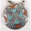 Image 2 : Navajo Sterling Silver Chip Inlay Necklace