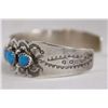 Image 2 : Navajo Silver Turquoise Bracelet by Henry Davis
