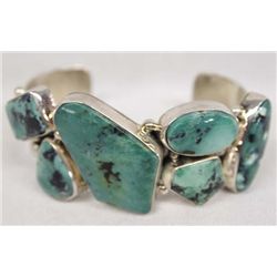 Navajo Sterling Turquoise Bracelet by Melton Lee