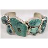 Image 1 : Navajo Sterling Turquoise Bracelet by Melton Lee