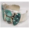 Image 2 : Navajo Sterling Turquoise Bracelet by Melton Lee