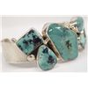 Image 3 : Navajo Sterling Turquoise Bracelet by Melton Lee