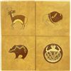 4 Mimbres Southwestern Tiles