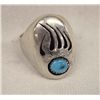 Image 1 : Navajo Sterling Bisbee Blue Turquoise Ring, S 12.5