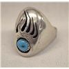 Image 2 : Navajo Sterling Bisbee Blue Turquoise Ring, S 12.5