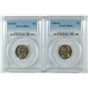 Image 1 : LOT OF ( 2 ) 1959-D JEFFERSON NICKELS, PCGS MS-66  TOUGH!