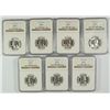 Image 1 : LOT OF ( 7 ) 1956-D WASHINGTON QUARTERS, NGC MS-65