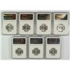 Image 2 : LOT OF ( 7 ) 1956-D WASHINGTON QUARTERS, NGC MS-65