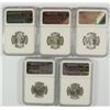 Image 2 : LOT OF ( 5 ) 1963 WASHINGTON QUARTER,  NGC MS-65