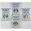 Image 1 : LOT OF ( 4 ) 1954 FRANKLIN HALF DOLLARS, PCGS MS-63
