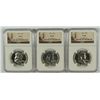 Image 1 : LOT OF ( 3 ) 1957 FRANKLIN HALF DOLLARS, NGC PROOF-66