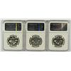 Image 2 : LOT OF ( 3 ) 1957 FRANKLIN HALF DOLLARS, NGC PROOF-66